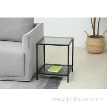 side table storage in living room